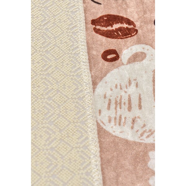 Covor bucatarie Cup of Coffee DJT, 120 x 180 cm, bej-maro