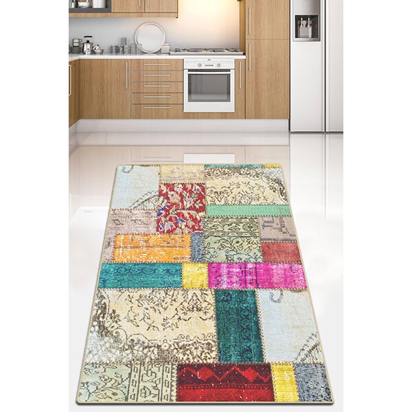 Covor bucatarie Chaos, 120 x 180 cm, multicolor