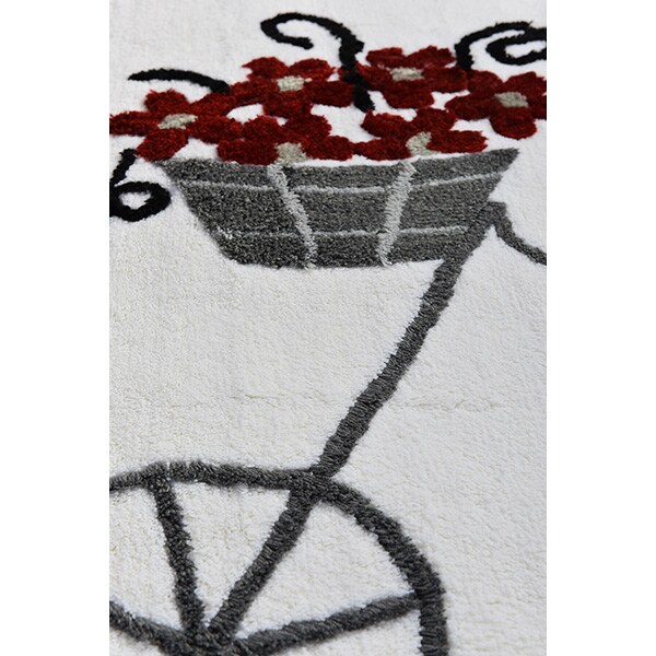 Set 2 covorase baie Alacati, 60 x 100 cm, 50 x 60 cm, rosu