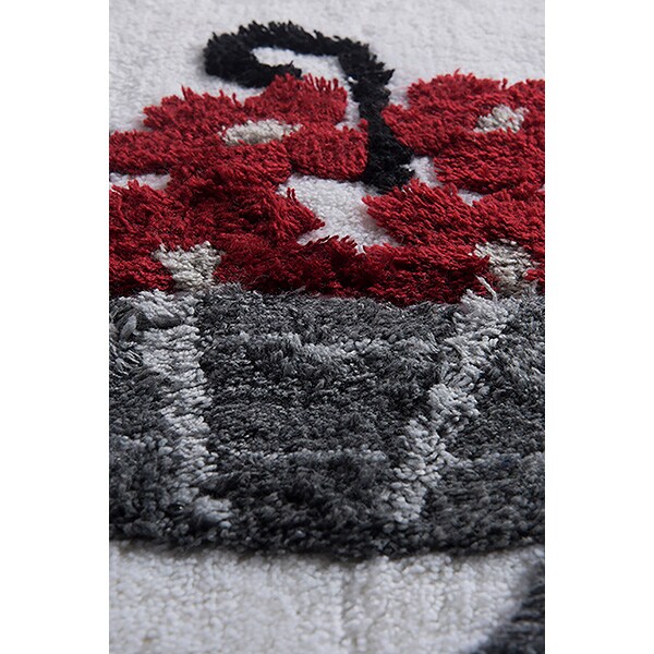 Set 3 covorase baie Alacati, 60 x 100 cm, 50 x 60 cm, 40 x 60 cm, rosu