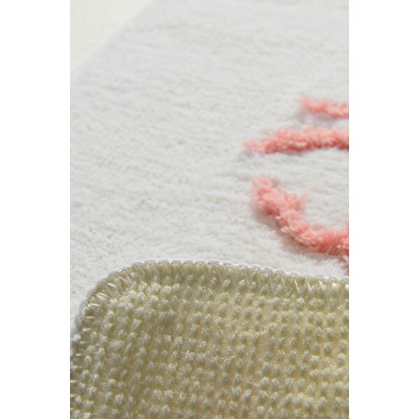 Set 2 covorase baie Cat, 60 x 100 cm, 50 x 60 cm, alb