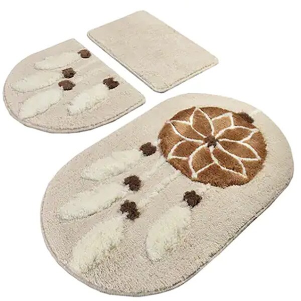 Set 3 covorase baie Dream, 60 x 100 cm, 50 x 60 cm, 40 x 60 cm, maro