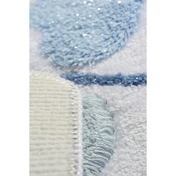 Set 2 covorase baie Flower, 60 x 100 cm, 50 x 60 cm, albastru