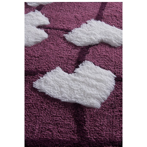 Set 3 covorase baie Heart, 60 x 100 cm, 50 x 60 cm, 40 x 60 cm, mov