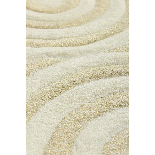 Set 2 covorase baie Wave, 60 x 100 cm, 50 x 60 cm, ecru