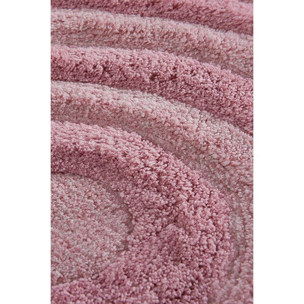 Set 3 covorase baie Wave, 60 x 100 cm, 50 x 60 cm, 40 x 60 cm, roz