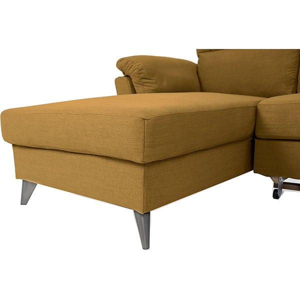 Coltar extensibil pe stanga Emma Campsbay R456, 2 locuri, 220 x 152 x 95 cm, mustar