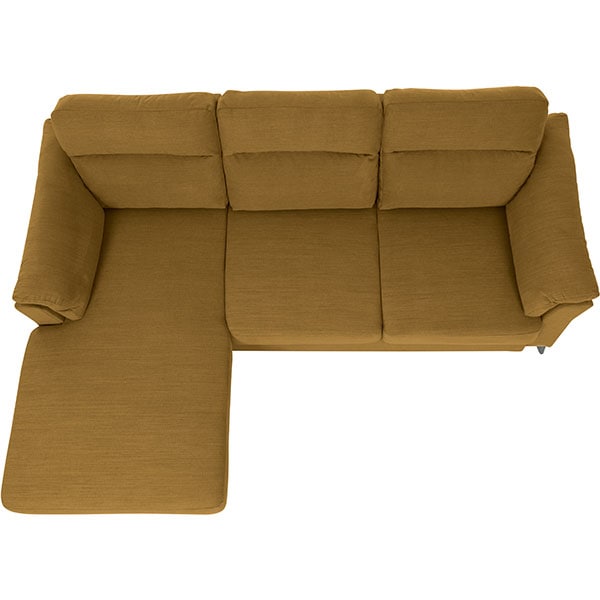 Coltar extensibil pe stanga Emma Campsbay R456, 2 locuri, 220 x 152 x 95 cm, mustar