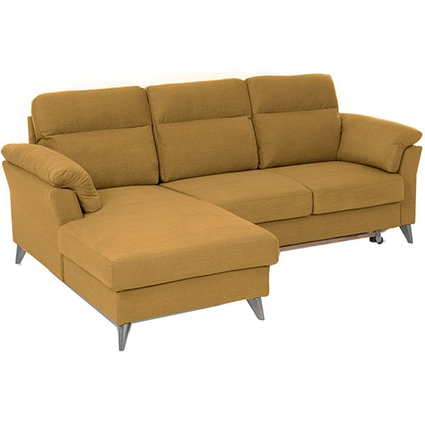 Coltar extensibil pe stanga Emma Campsbay R456, 2 locuri, 220 x 152 x 95 cm, mustar