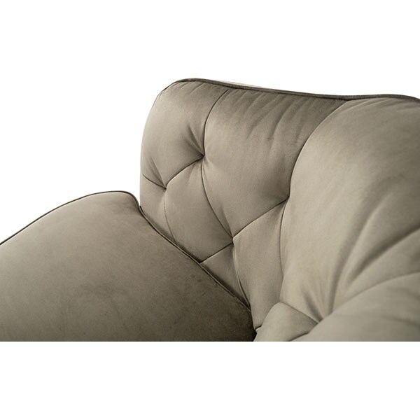 Fotoliu fix Georgia Sessel Velvet f608, stofa, kaki