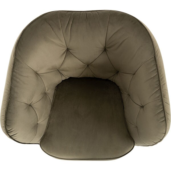Fotoliu fix Georgia Sessel Velvet f608, stofa, kaki