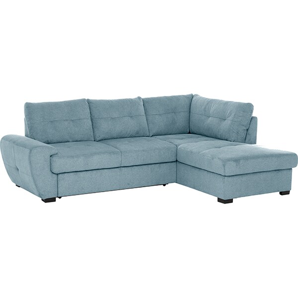 Coltar extensibil pe dreapta Nevada Boston F011, 3 locuri, cu lada, 244 x 174 x 88 cm, albastru