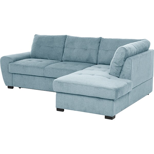 Coltar extensibil pe dreapta Nevada Boston F011, 3 locuri, cu lada, 244 x 174 x 88 cm, albastru