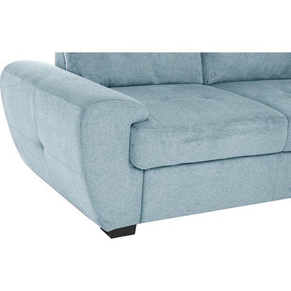 Coltar extensibil pe dreapta Nevada Boston F011, 3 locuri, cu lada, 244 x 174 x 88 cm, albastru