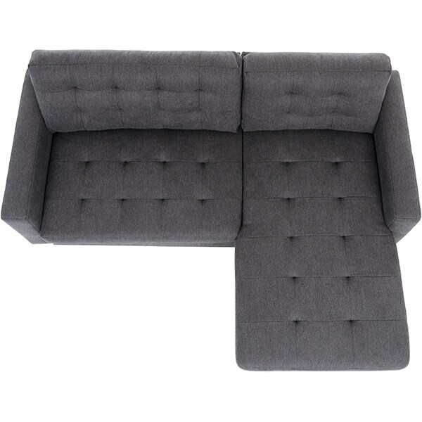 Coltar extensibil pe dreapta Olivia New York G010, 2 locuri, 213 x 158 x 88 cm, negru