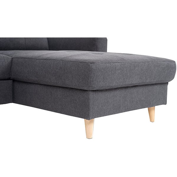Coltar extensibil pe dreapta Olivia New York G010, 2 locuri, 213 x 158 x 88 cm, negru