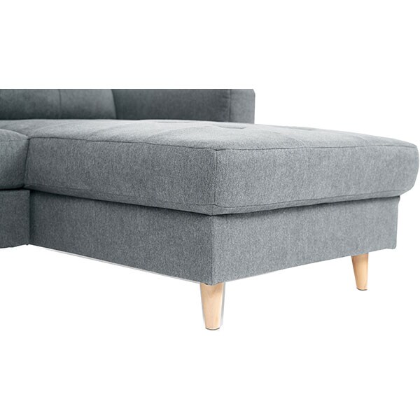 Coltar extensibil pe dreapta Olivia New York G002, 2 locuri, 213 x 158 x 88 cm, gri deschis