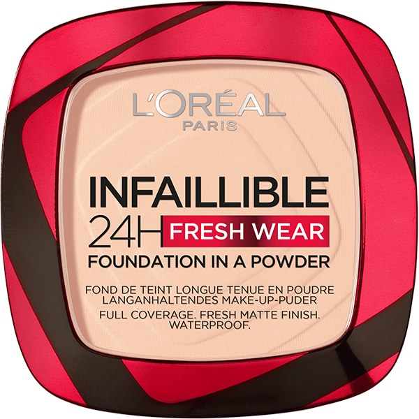 Pudra compacta L'OREAL PARIS Infaillible 24h Fresh Wear, 180 Rose Sand, 9g