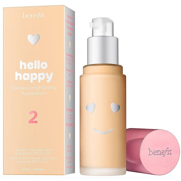 Fond de ten BENEFIT Hello Happy Flawless, 02 Light Warm, 30ml