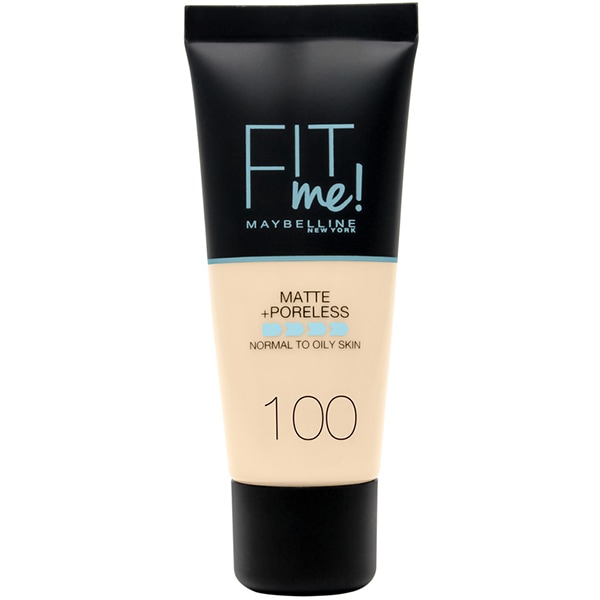 Fond de ten MAYBELLINE NEW YORK Fit Me Matte&Poreless, 100 Warm Ivory, 30ml