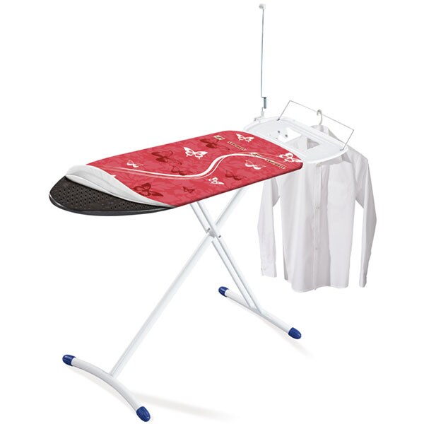 Masa de calcat LEIFHEIT Air Board L Solid, husa bumbac, rosu