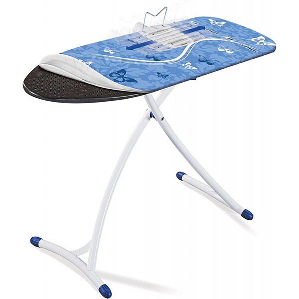 Masa de calcat LEIFHEIT Air Board XL Ergo 72589, husa bumbac, albastru 