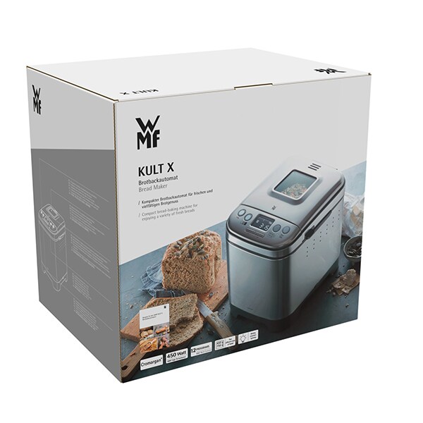 Masina de copt paine WMF Kult X 415140011, 0.75kg, 12 programe, 450W, argintiu