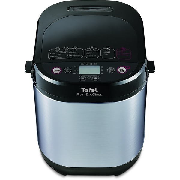 Masina de copt paine TEFAL Pain et Delice PF240E38, 1kg, 20 programe, 700W, argintiu-negru
