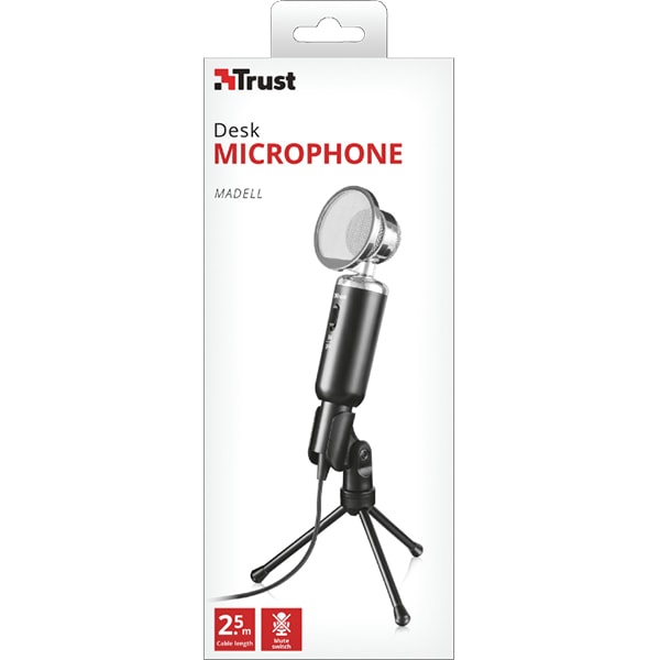 Microfon TRUST Madell Desk, 3.5mm, negru