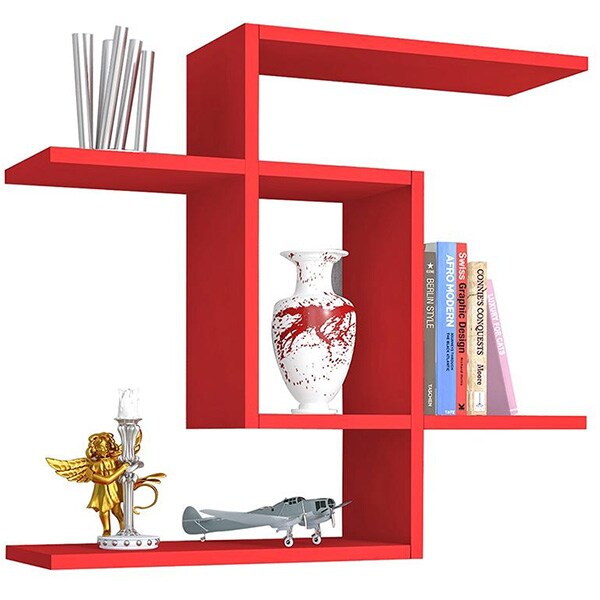 Raft perete Even, 75 x 22 x 67 cm, rosu