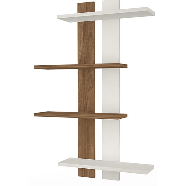 Raft perete Slim, 100 x 17 x 70 cm, alb-nuc