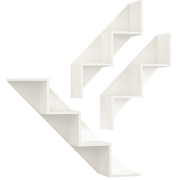 Raft perete Keen, 125 x 22 x 18 cm, alb