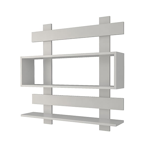 Raft perete Boramir, 100 x 22 x 100 cm, alb