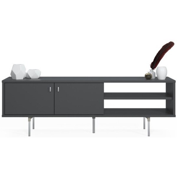 Comoda TV Kros, antracit, 140 x 35 x 45 cm