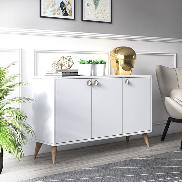 Bufet living Vega, alb, 125 x 35 x 74 cm