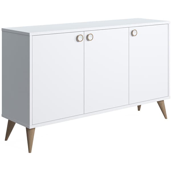 Bufet living Vega, alb, 125 x 35 x 74 cm