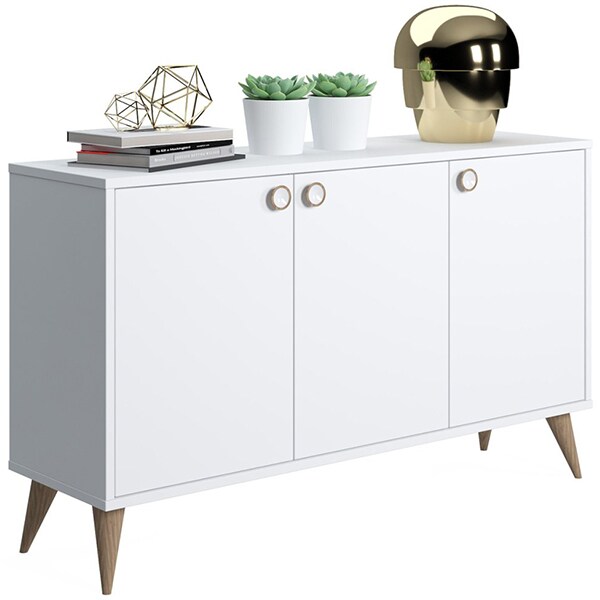 Bufet living Vega, alb, 125 x 35 x 74 cm