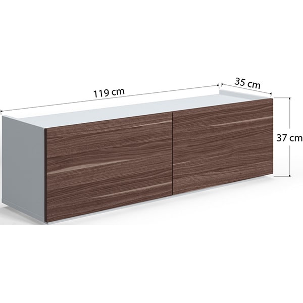 Comoda TV Hoar, nuc, 119 x 35 x 37 cm