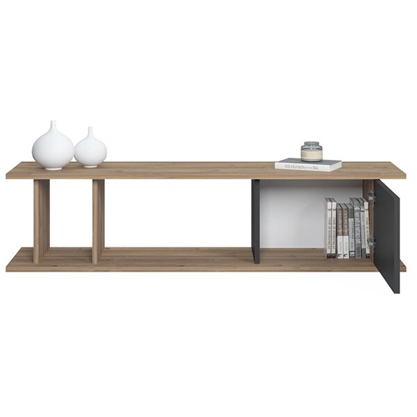 Comoda TV Luur, stejar-antracit, 140 x 35 x 34 cm