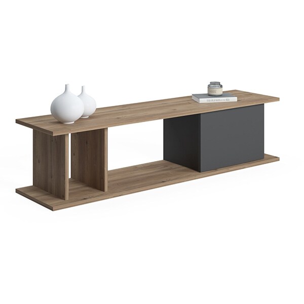 Comoda TV Luur, stejar-antracit, 140 x 35 x 34 cm