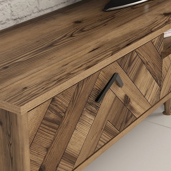 Mobila living Londra, nuc, 180 x 35 x 43.1 cm