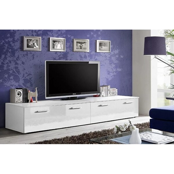 Set 2 comode TV Duo 23 WW DU, alb, 200 x 45 x 35 cm