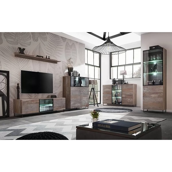 Comoda living Plank, stejar canion wood, 150 x 40 x 97 cm