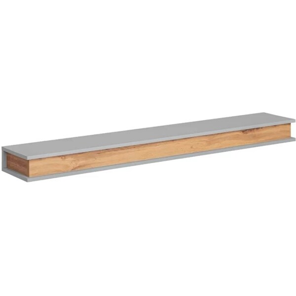 Mobila living Abw Berlin 20 ASPG BL, gri perla-stejar artizan, 330 x 40 x 190 cm