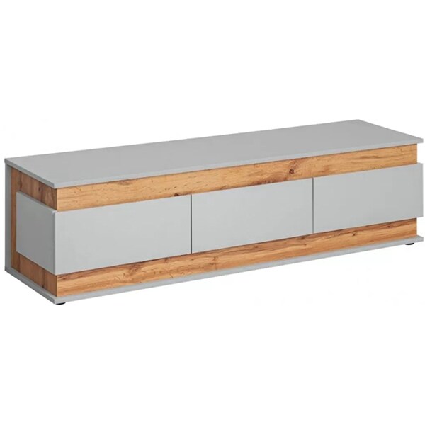 Mobila living Abw Berlin 20 ASPG BL, gri perla-stejar artizan, 330 x 40 x 190 cm
