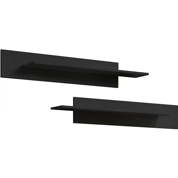 Mobila living Fly 23 ZZ FY H1, negru-negru lucios, 160 x 40 x 190 cm