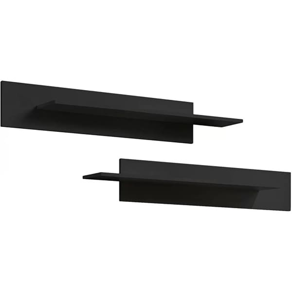 Mobila living Fly 23 ZZ FY G3, negru-negru lucios, 210 x 40 x 190 cm