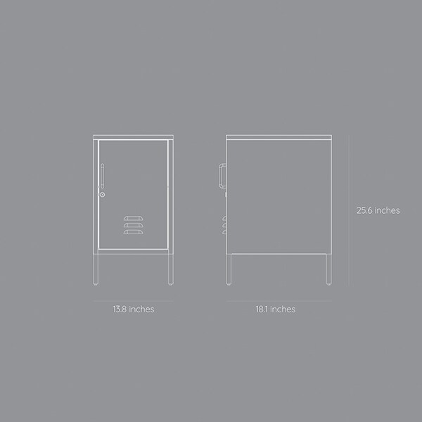 Dulap metalic SPIN Eco Storage, 35 x 46 x 65 cm, 1 usa, 1 raft, rosu