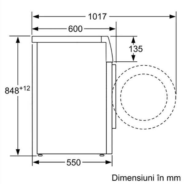 Masina de spalat rufe frontala BOSCH WAN24291BY, Vario Speed, 8kg, 1200rpm, Clasa C, alb