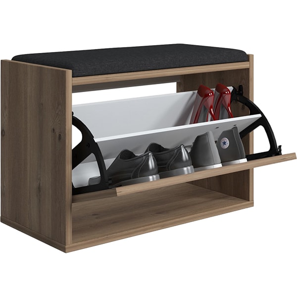 Pantofar tip taburet Tona, stejar, 65 x 32 x 43.5 cm